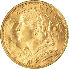 Moneta, Szwajcaria, 20 Francs, 1898, Bern, AU(55-58), Złoto, KM:35.1