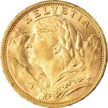 Moeda, Suíça, 20 Francs, 1911, Bern, AU(55-58), Dourado, KM:35.1