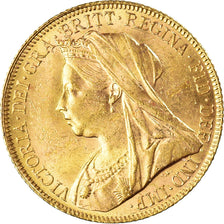 Moeda, Grã-Bretanha, Victoria, Sovereign, 1899, MS(60-62), Dourado, KM:785