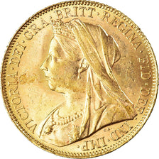 Moeda, Grã-Bretanha, Victoria, Sovereign, 1899, AU(55-58), Dourado, KM:785