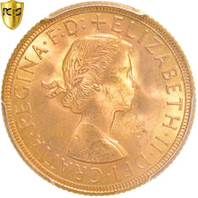 Münze, Großbritannien, Elizabeth II, Sovereign, 1958, PCGS, MS64, UNZ+, Gold