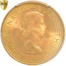 Münze, Großbritannien, Elizabeth II, Sovereign, 1958, PCGS, MS64, UNZ+, Gold