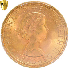 Münze, Großbritannien, Elizabeth II, Sovereign, 1958, PCGS, MS65, STGL, Gold