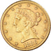 Moneta, Stati Uniti, Coronet Head, $5, Half Eagle, 1886, San Francisco, SPL-