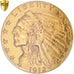 Coin, United States, Indian Head, $2.50, Quarter Eagle, 1912, Philadelphia