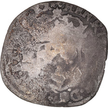 Moneda, Francia, Henri IV, Douzain aux deux H, 1593, Barcelonnette, Countermark