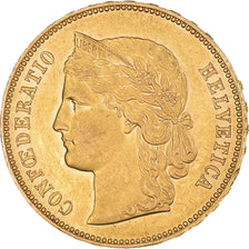 Moneda, Suiza, 20 Francs, 1892, Bern, EBC+, Oro, KM:31.3