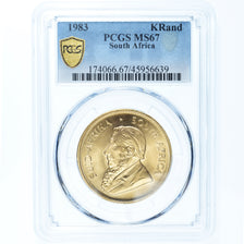 Moeda, África do Sul, Krugerrand, 1983, Pretoria, PCGS, MS67, MS(65-70)