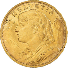 Coin, Switzerland, 20 Francs, 1926, Bern, MS(63), Gold, KM:35.1