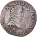 Moneda, Francia, Henri IV, 1/2 Franc, 1590, Bordeaux, MBC, Plata, Gadoury:590