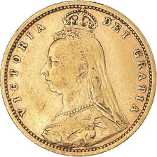 Munten, Groot Bretagne, Victoria, 1/2 Sovereign, 1891, London, ZF, Goud, KM:766