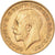 Moneda, Gran Bretaña, George V, 1/2 Sovereign, 1911, London, MBC+, Oro, KM:819