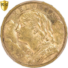 Moneda, Suiza, 20 Francs, 1901, Bern, PCGS, AU58, EBC, Oro, KM:35.1, graded