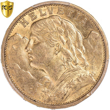 Moneta, Szwajcaria, 20 Francs, 1904, Bern, PCGS, MS62, MS(60-62), Złoto