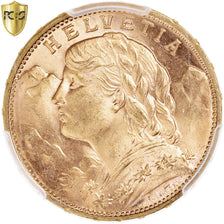 Moneta, Szwajcaria, 20 Francs, 1915, Bern, PCGS, MS65, MS(65-70), Złoto