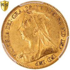 Coin, Great Britain, Victoria, 1/2 Sovereign, 1893, London, PCGS, AU58