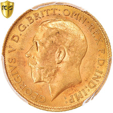 Moeda, Grã-Bretanha, George V, 1/2 Sovereign, 1913, London, PCGS, MS63, MS(63)