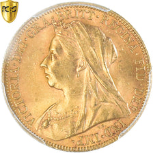 Moeda, Grã-Bretanha, Victoria, Sovereign, 1895, London, TOP POP, PCGS, MS63