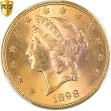 Moneta, Stati Uniti, Liberty Head, $20, Double Eagle, 1898, San Francisco, PCGS