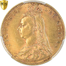 Munten, Groot Bretagne, Victoria, 1/2 Sovereign, 1892, London, PCGS, AU55, PR