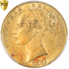 Moeda, Grã-Bretanha, Victoria, Sovereign, 1861, London, PCGS, AU55, AU(55-58)