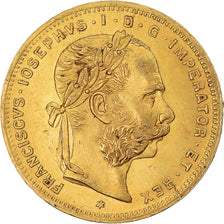 Münze, Österreich, Franz Joseph I, 8 Florins-20 Francs, 1882, Vienna, VZ+