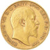 Coin, Great Britain, Edward VII, 1/2 Sovereign, 1907, London, EF(40-45), Gold