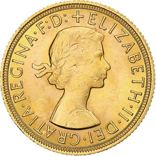 Wielka Brytania, Elizabeth II, Sovereign, 1959, London, MS(64), Złoto, KM:908