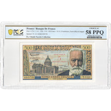 Frankrijk, 5 Nouveaux Francs on 500 Francs, Victor Hugo, 1958, Y.113