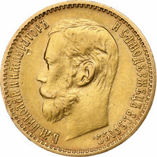 Russia, Nicholas II, 5 Roubles, 1898, St. Petersburg, BB, Oro, KM:62