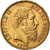 Moneda, Bélgica, Leopold II, 20 Francs, 20 Frank, 1870, MBC+, Oro, KM:32