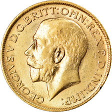 Moneda, Gran Bretaña, George V, Sovereign, 1913, London, EBC, Oro, KM:820