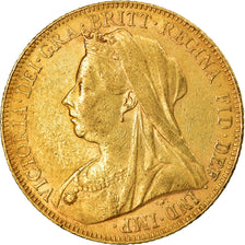 Monnaie, Grande-Bretagne, Victoria, Sovereign, 1899, Londres, TTB+, Or, KM:785