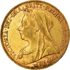 Coin, Great Britain, Victoria, Sovereign, 1898, London, AU(55-58), Gold, KM:785