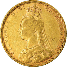 Monnaie, Grande-Bretagne, Victoria, Sovereign, 1889, Londres, TTB, Or, KM:767