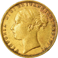 Münze, Großbritannien, Victoria, Sovereign, 1876, London, SS, Gold, KM:752