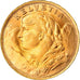 Moneda, Suiza, 20 Francs, 1947, Bern, SC+, Oro, KM:35.2