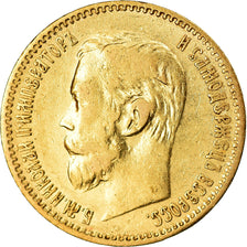 Münze, Russland, Nicholas II, 5 Roubles, 1898, St. Petersburg, SS, Gold, KM:62