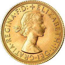 Moeda, Grã-Bretanha, Elizabeth II, Sovereign, 1967, MS(63), Dourado, KM:908