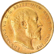 Moneda, Gran Bretaña, Edward VII, Sovereign, 1904, London, MBC+, Oro, KM:805