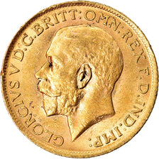 Moeda, Grã-Bretanha, George V, Sovereign, 1911, London, MS(60-62), Dourado