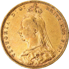 Munten, Groot Bretagne, Victoria, Sovereign, 1889, London, ZF, Goud, KM:767