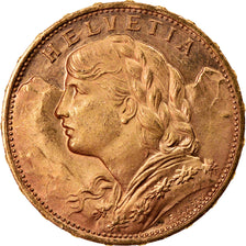 Moeda, Suíça, 20 Francs, 1930, Bern, MS(64), Dourado, KM:35.1