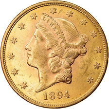 Moneta, USA, Liberty Head, $20, Double Eagle, 1894, U.S. Mint, San Francisco