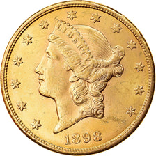 Moneta, Stati Uniti, $20, Double Eagle, 1898, San Francisco, SPL-, Oro, KM:74.3