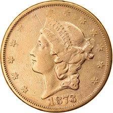 Moneta, USA, Liberty Head, $20, Double Eagle, 1873, U.S. Mint, San Francisco