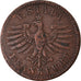 Münze, Deutsch Staaten, FRANKFURT AM MAIN, Heller, 1842, SS, Kupfer, KM:327