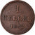 Moneta, Stati tedeschi, FRANKFURT AM MAIN, Heller, 1842, BB, Rame, KM:327