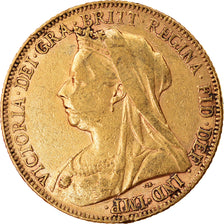 Coin, Great Britain, Victoria, Sovereign, 1899, London, EF(40-45), Gold, KM:785