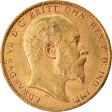 Moneda, Gran Bretaña, Edward VII, Sovereign, 1903, London, MBC+, Oro, KM:805